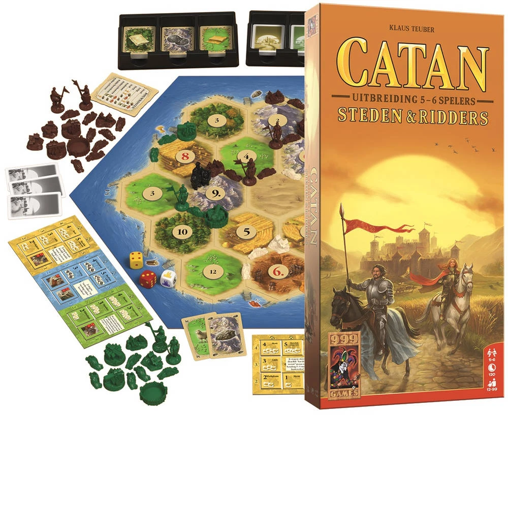 999 Games Catan: Steden & Ridders Uitbreiding 5-6 3 999 Games Catan: Steden & Ridders Uitbreiding 5-6