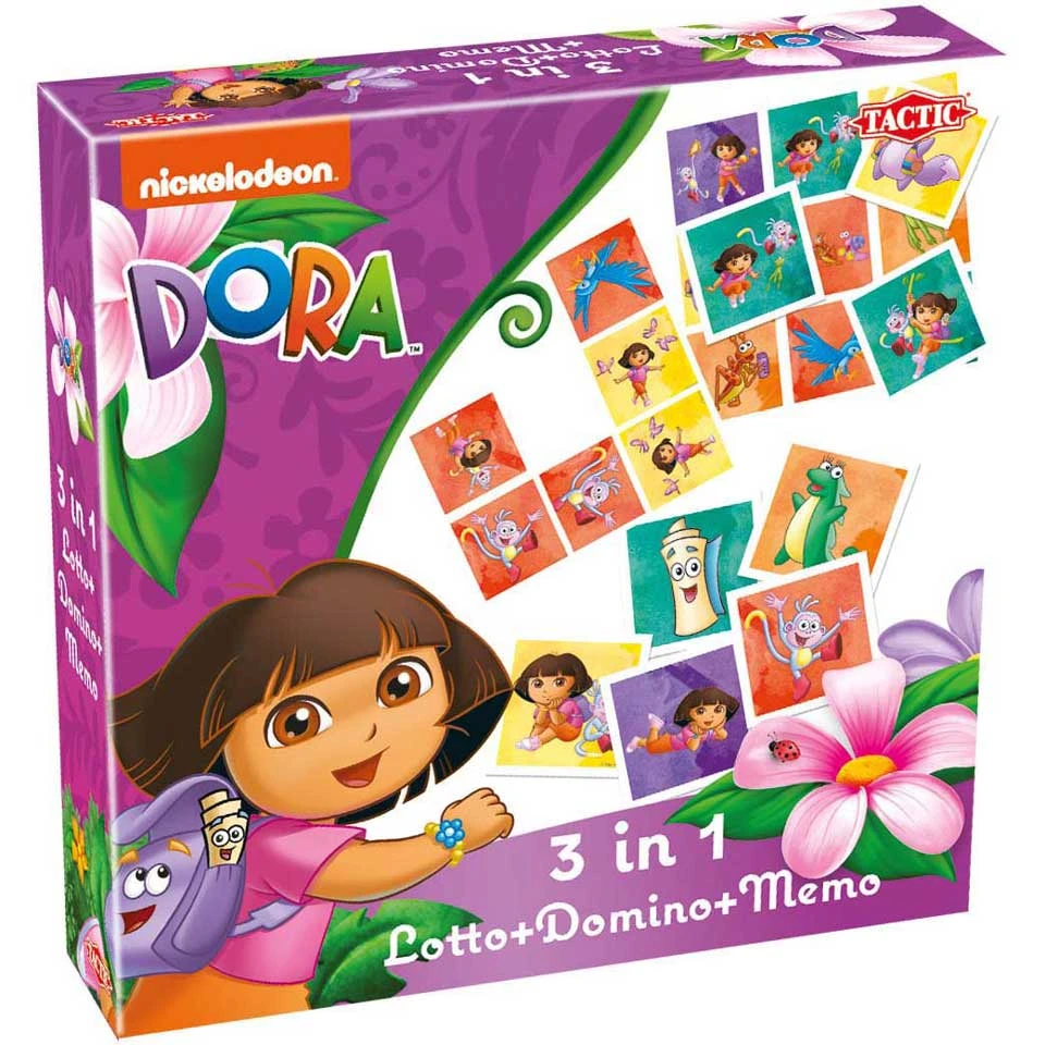 No Brand Dora 3-in-1 Spel 3 No Brand Dora 3-in-1 Spel