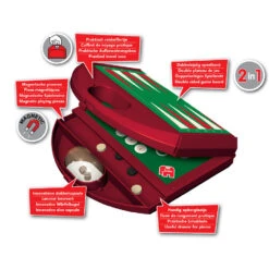 Jumbo Backgammon & Solitaire Reisspel -Spel Serie 1383221 003