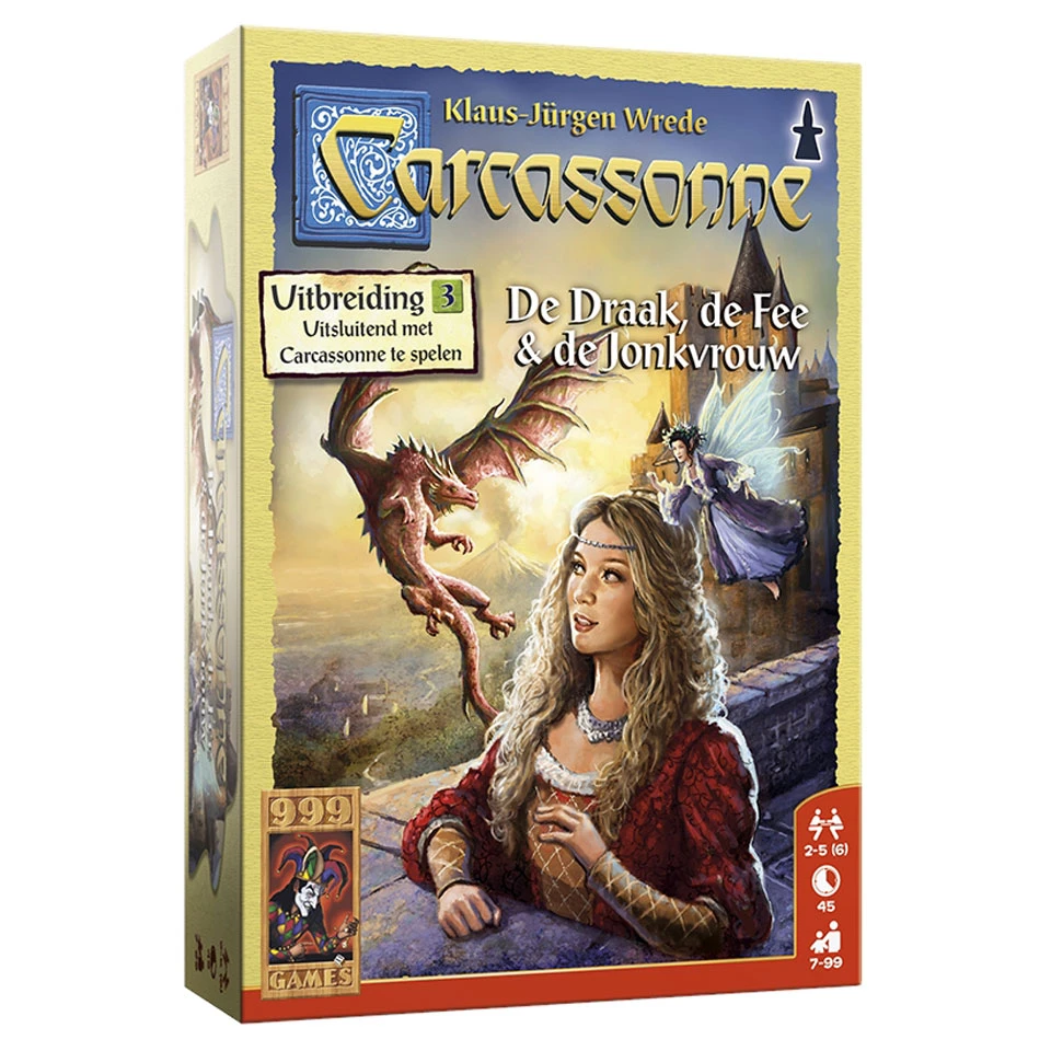 999 Games Carcassonne Uitbreiding: De Draak, De Fee En De Jonkvrouw 3 999 Games Carcassonne Uitbreiding: De Draak, De Fee En De Jonkvrouw
