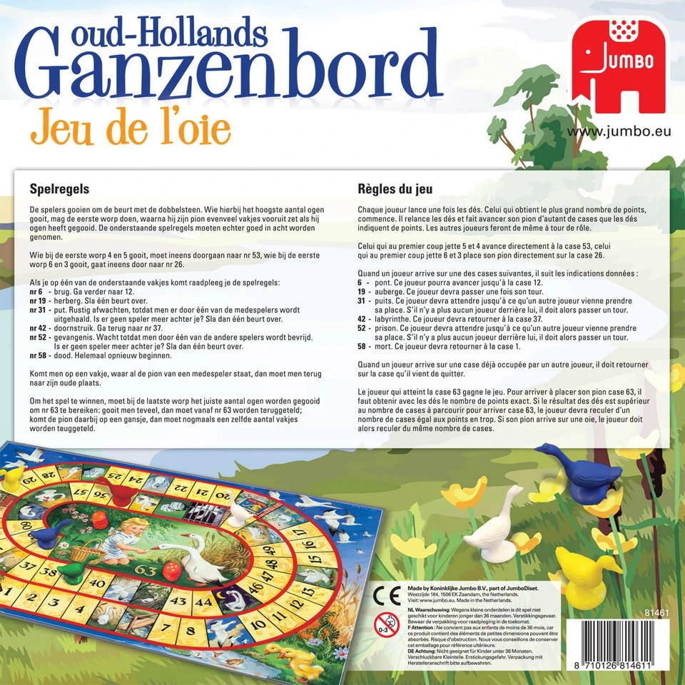 Jumbo Oud-Hollands Ganzenbord 6 Jumbo Oud-Hollands Ganzenbord - Afbeelding 4