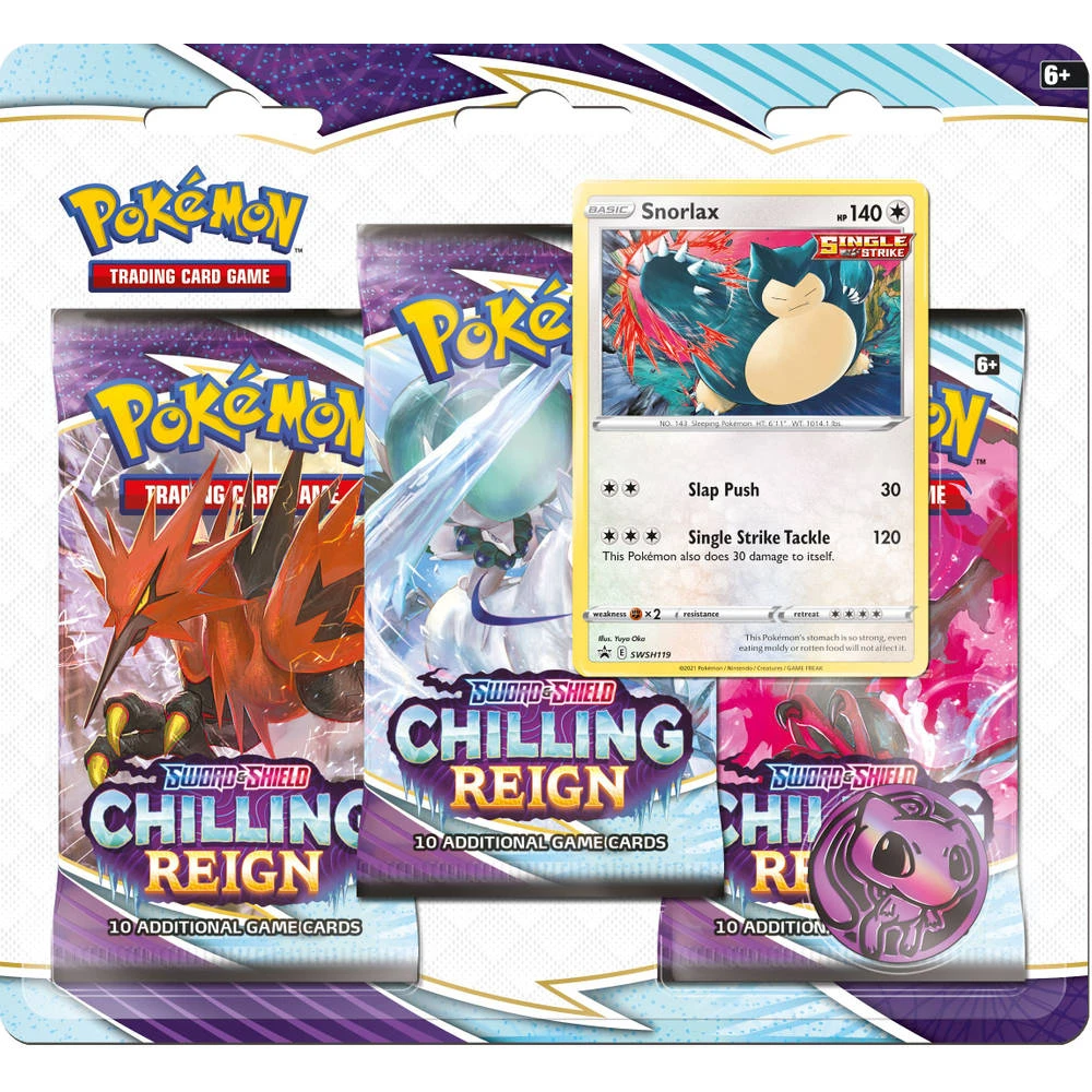 ASMODEE Pokémon TCG Sword & Shield Chilling Reign Boosterblister 3 ASMODEE Pokémon TCG Sword & Shield Chilling Reign Boosterblister
