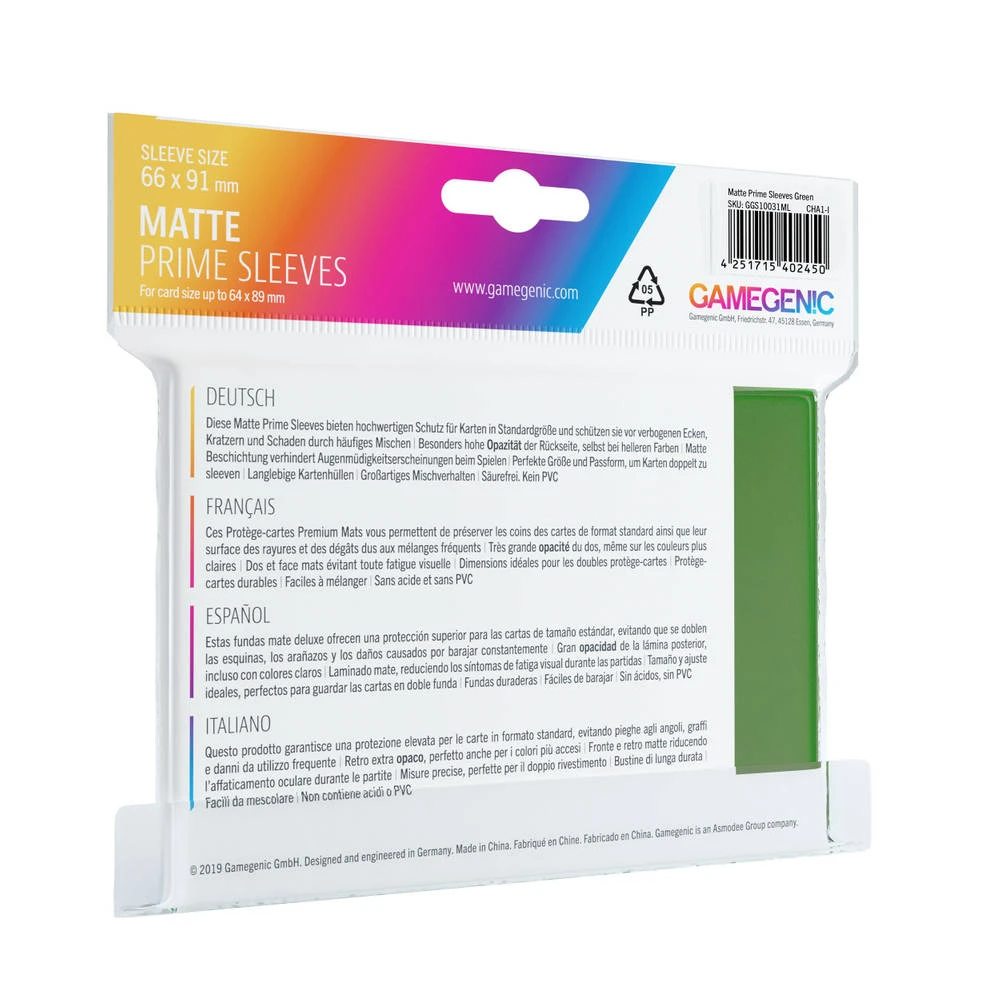 ASMODEE Matte Prime Sleeves - Groen 4 ASMODEE Matte Prime Sleeves - Groen - Afbeelding 2